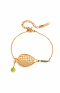 Tennis Racket Charm Bracelet