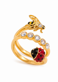 Bee and Ladybug Wrap Ring
