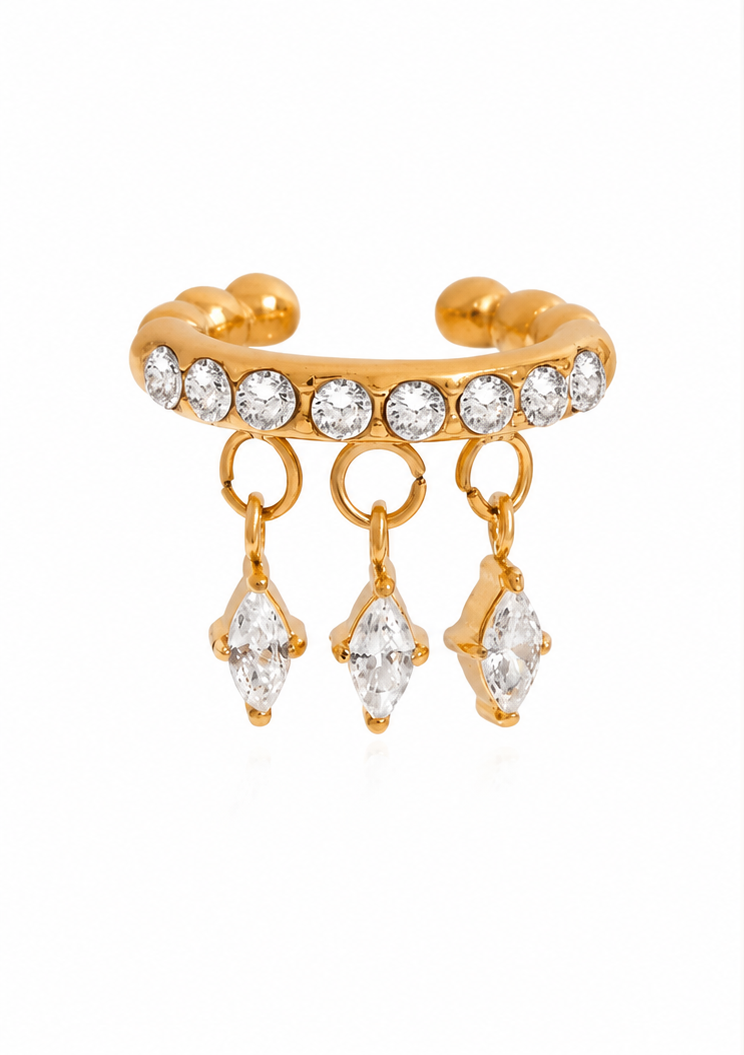 Crystal Drop Ear Cuff