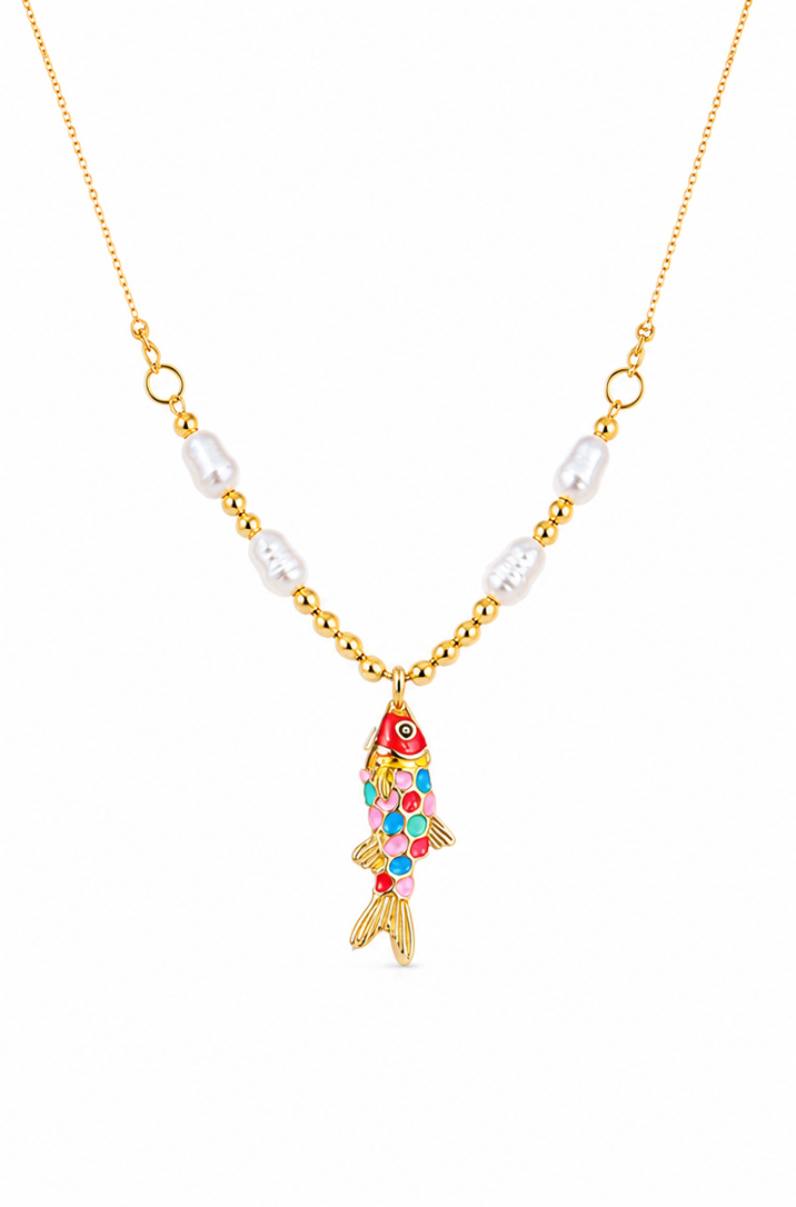 Enamel Koi Fish Necklace