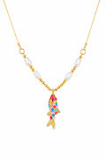 Enamel Koi Fish Necklace