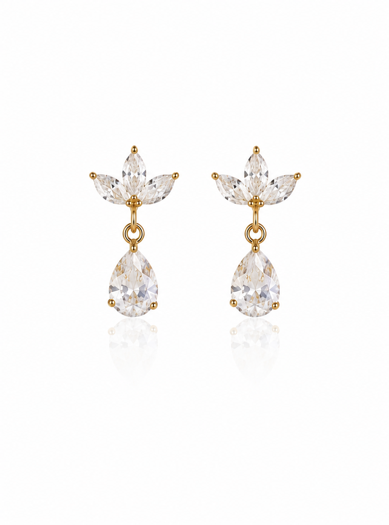Marquise Crystal Drop Earrings