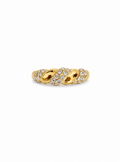 Pave Twist Huggie Earrings